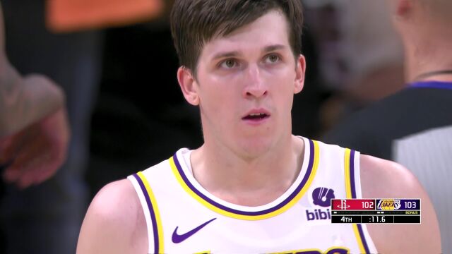 NBA常规赛：火箭vs湖人第4节英文原声回放