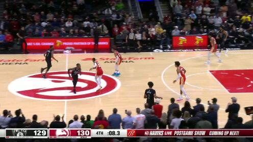 《NBA全场集锦》为球队取得良机 约翰逊骤起发难补篮取得关键领先