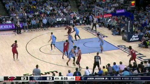 《NBA全场集锦》NBA常规赛：热火vs灰熊第4节中文解说回放