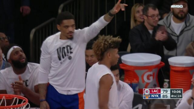 快船vs尼克斯五佳球 哈登张弓搭箭招牌超远三分惊艳全场