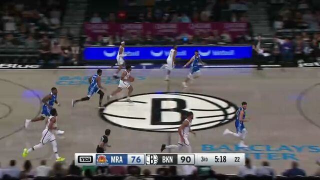 NBA季前赛：拉阿纳纳马卡比vs篮网英文原声全场回放