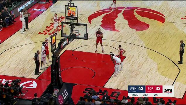 NBA常规赛：奇才vs猛龙第2节中文解说回放