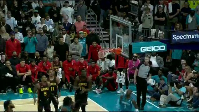  NBA常规赛：老鹰vs黄蜂英文原声全场回放
