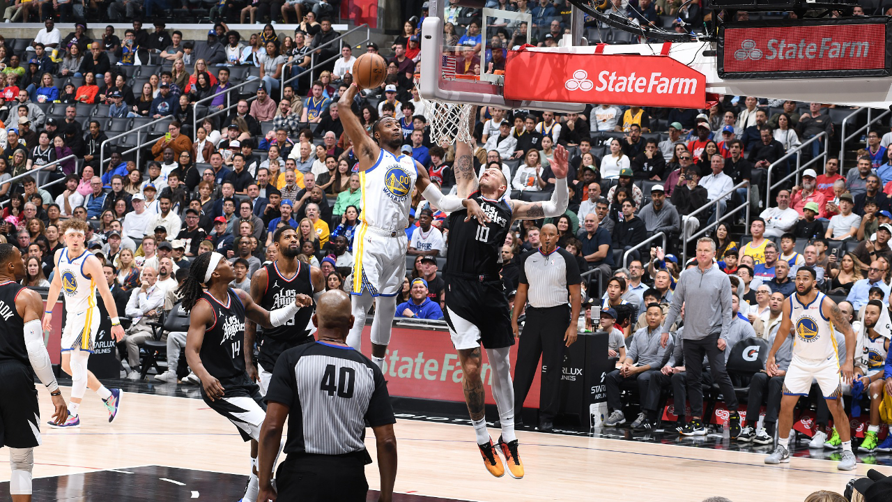 勇士vs快船五佳球库明加隔扣泰斯乔治三分球准绝杀