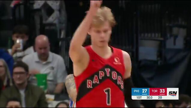 NBA常规赛：76人vs猛龙第1节原声解说回放