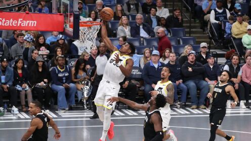 《NBA全场集锦》爵士vs灰熊五佳球 科林斯“锁喉”隔扣比永博