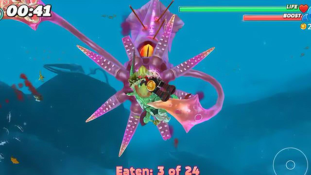 饥饿鲨世界超级boss霸王乌贼