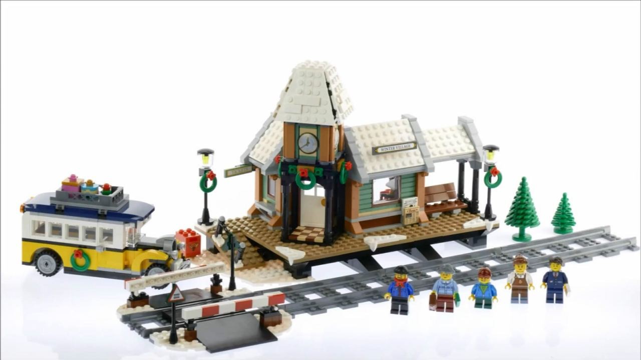 lego乐高积木创意百变系列10259冬季村庄火车站