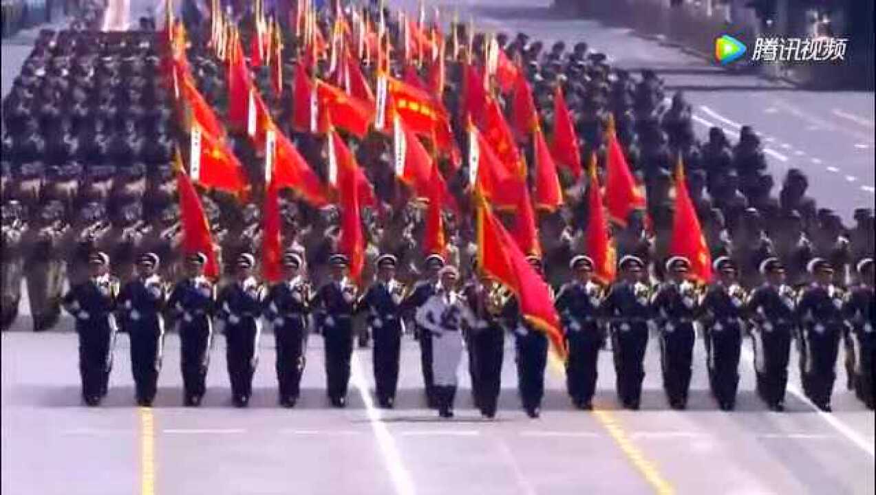 珍贵解放军三军仪仗队93阅兵，这威武的气势真让人热血沸腾_高清1080P在线观看平台_腾讯视频