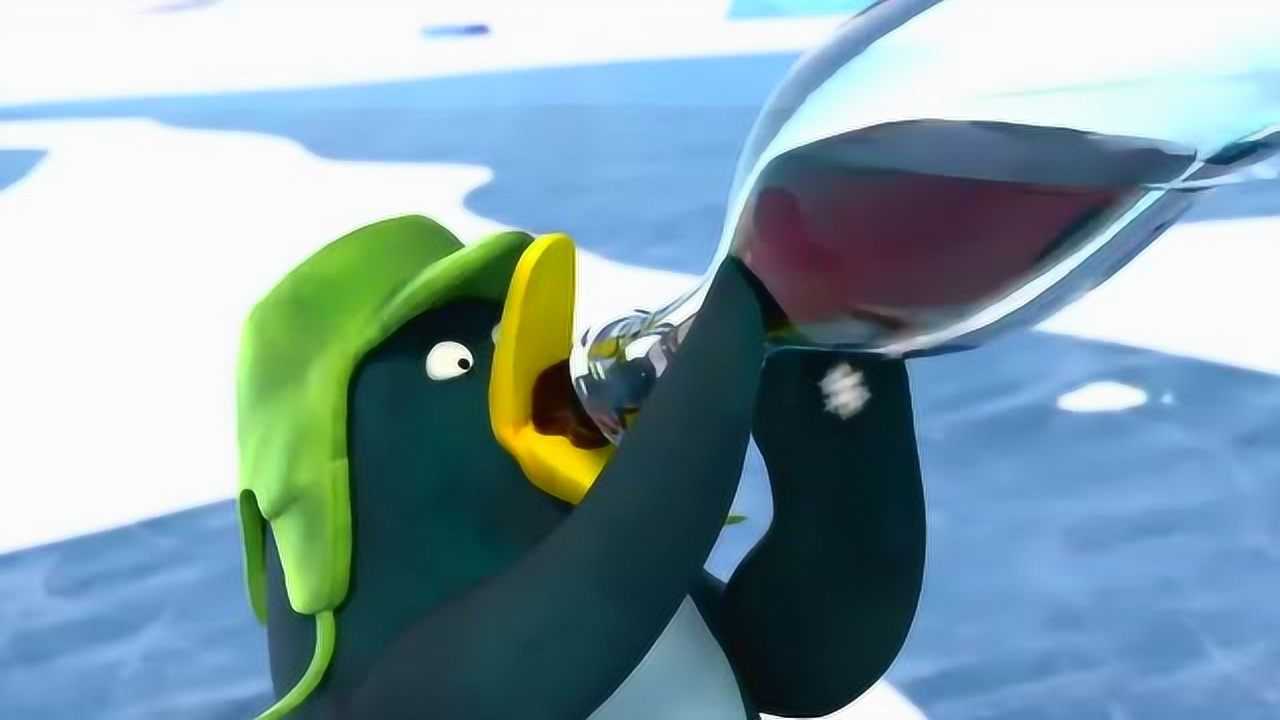 企鹅憨兄弟企鹅爱喝可乐打嗝声不断竞引起雪崩