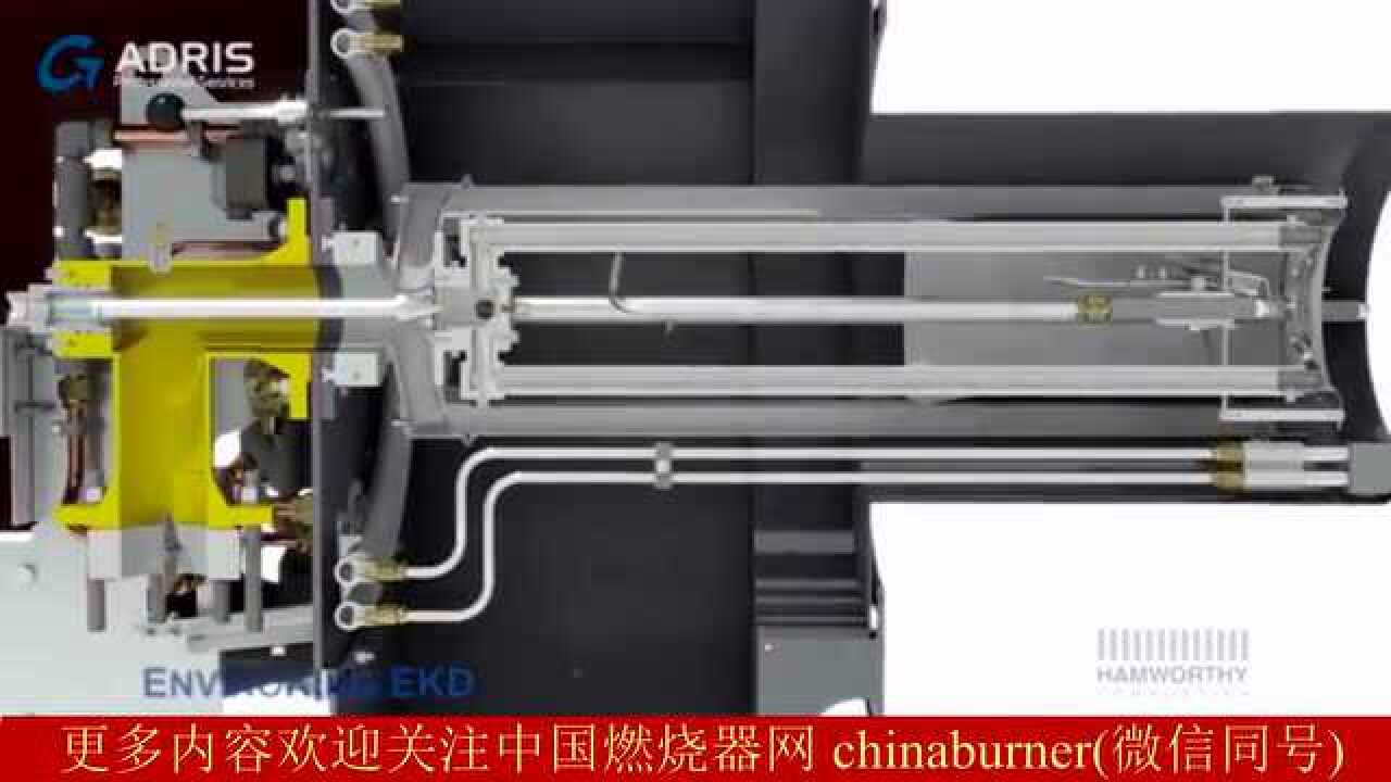锅炉燃烧器分级低氮燃烧原理动画chinaburner_高清