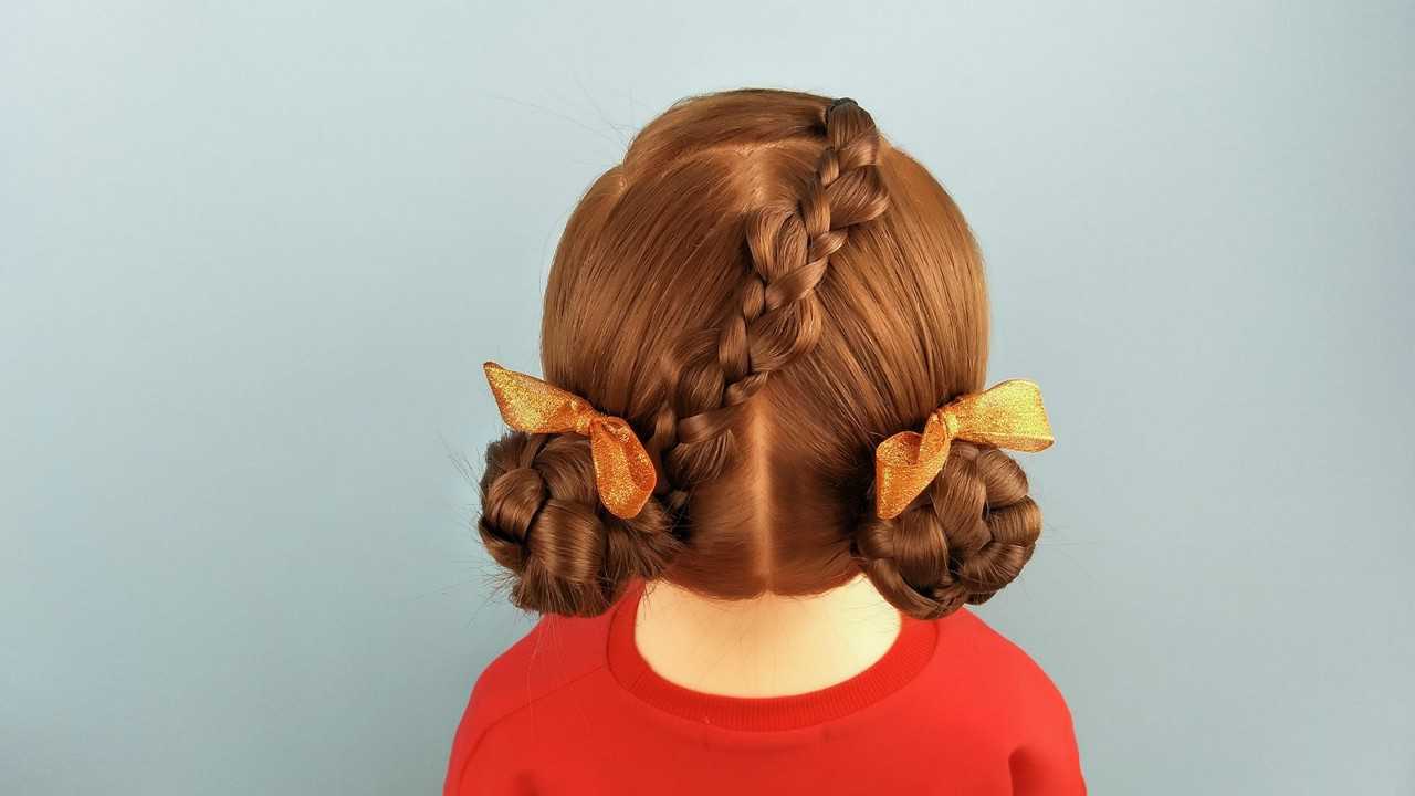 儿童简单盘发视频小女孩发型绑扎方法