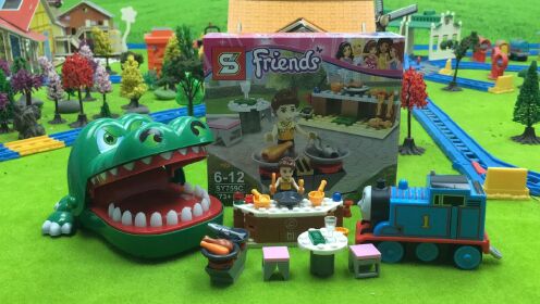 托马斯大鳄鱼恐龙拼装玩具欢乐高兴积木饭店