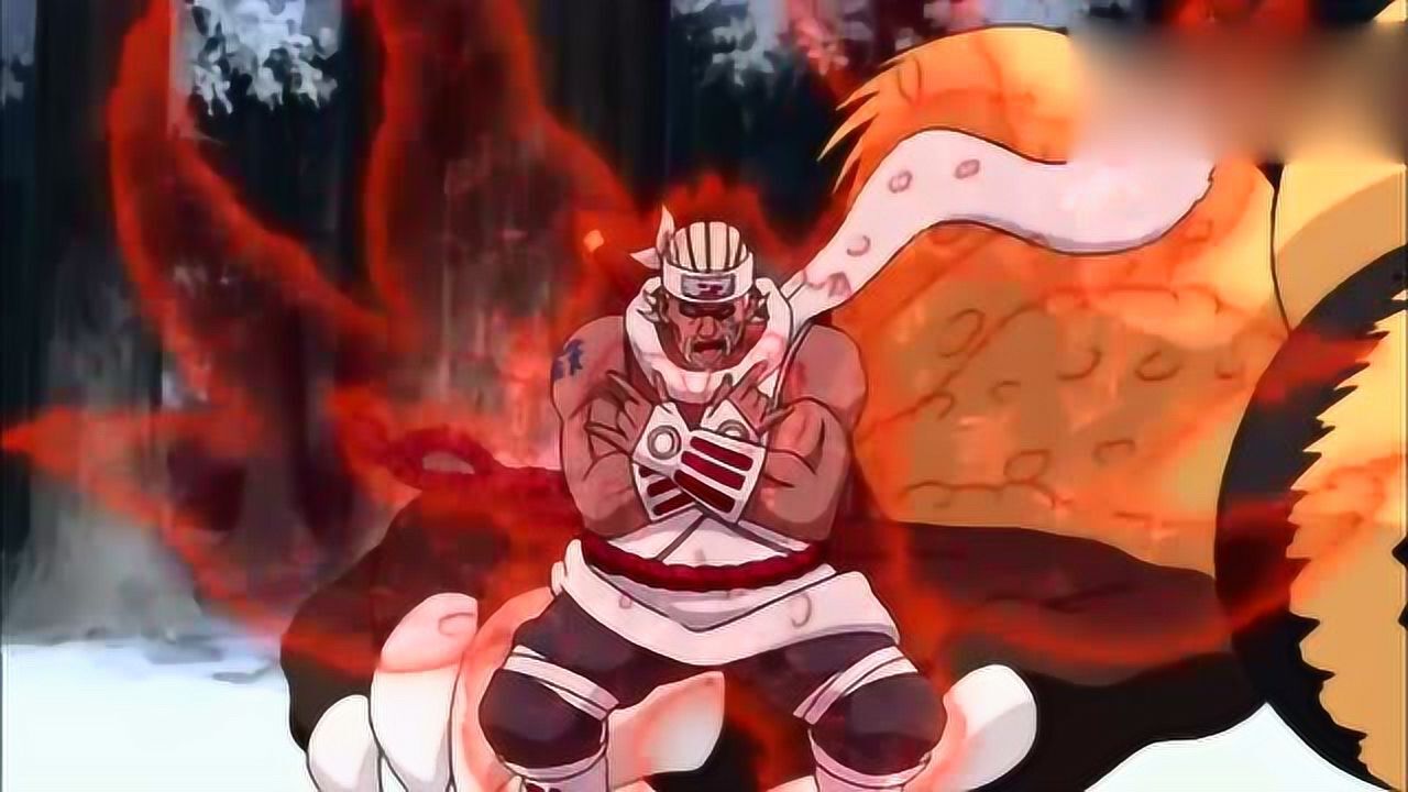 火影忍者八尾形态二vs无尾尾兽贪婪的鲛肌跃跃欲试