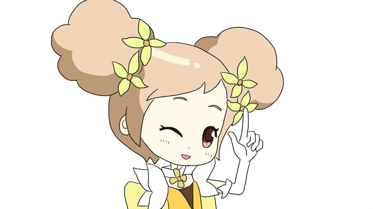 可爱的小花仙夏安安儿童卡通简笔画