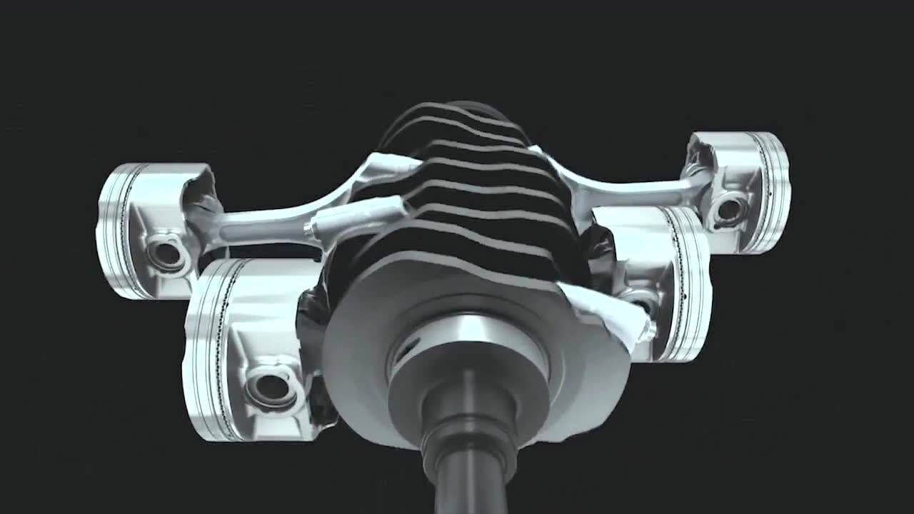 世峰数字三维工业动画——斯巴鲁水平对置发动机