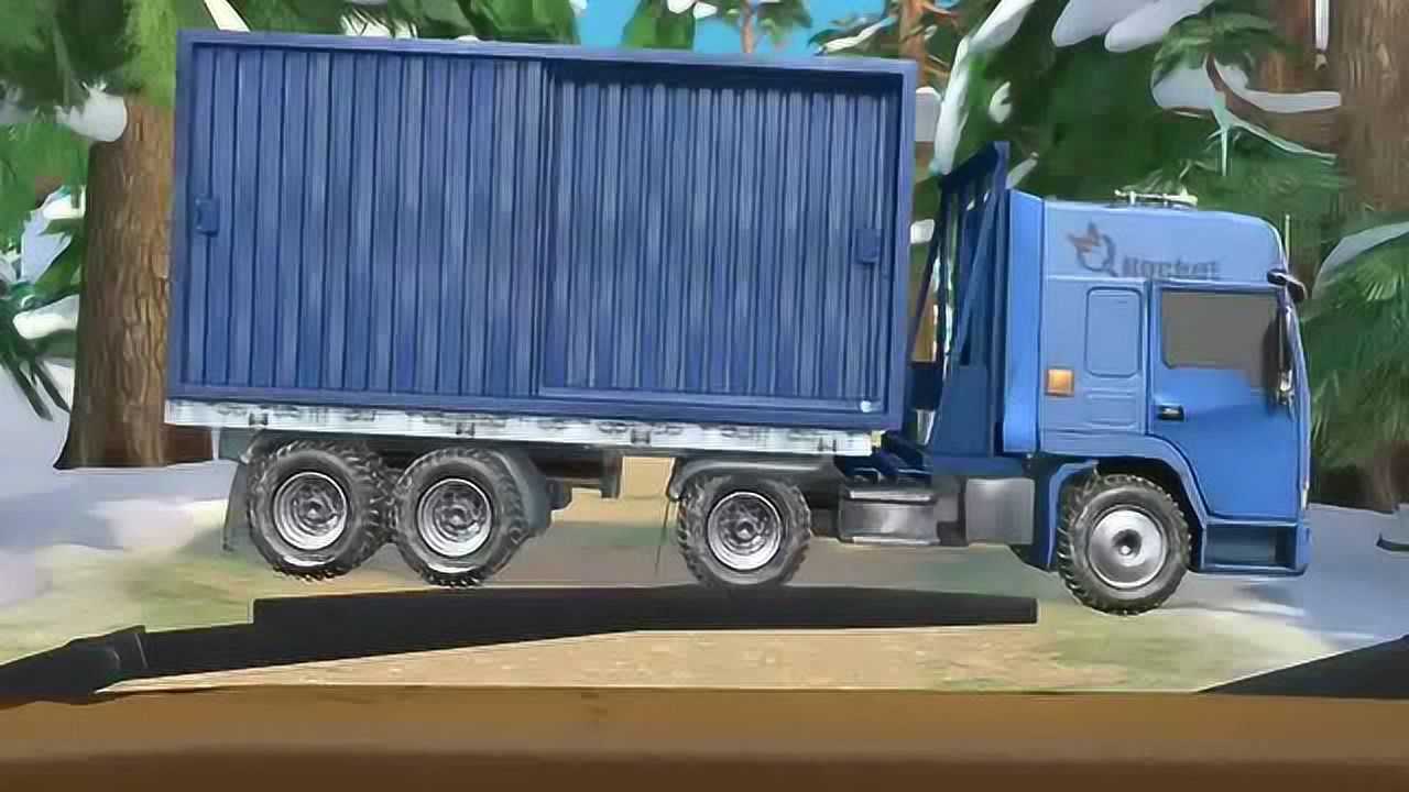 熊出没光头强不知从哪里找来大货车拉恐龙化石熊大当然不同意