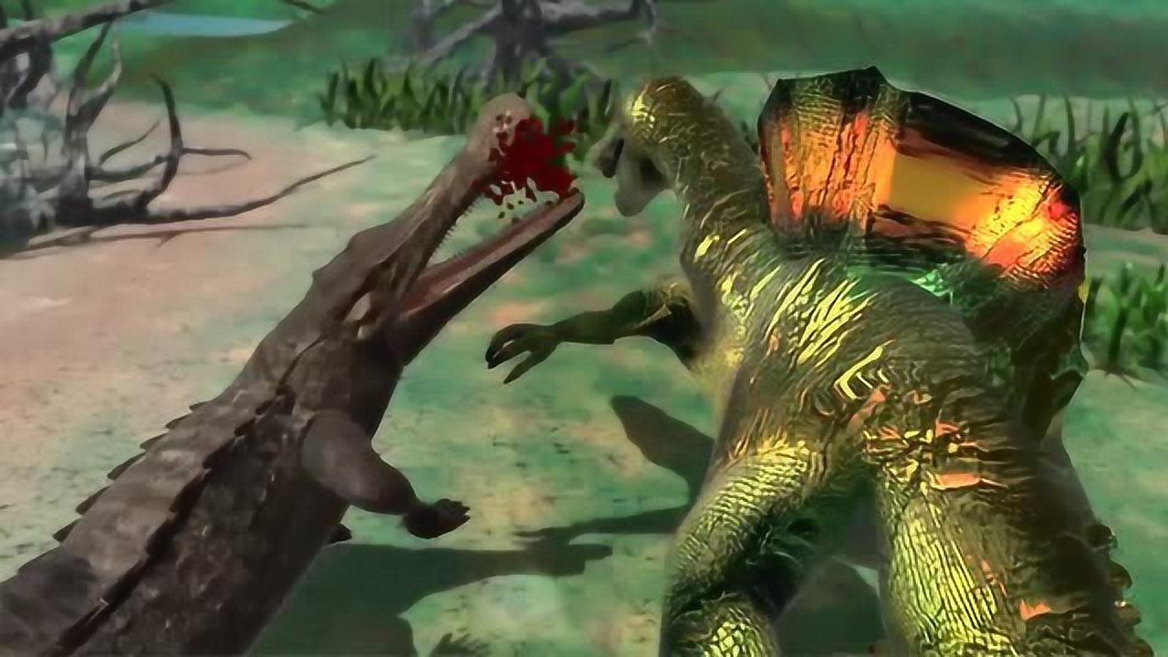 侏罗纪恐龙恐鳄vs最大的肉食恐龙棘龙
