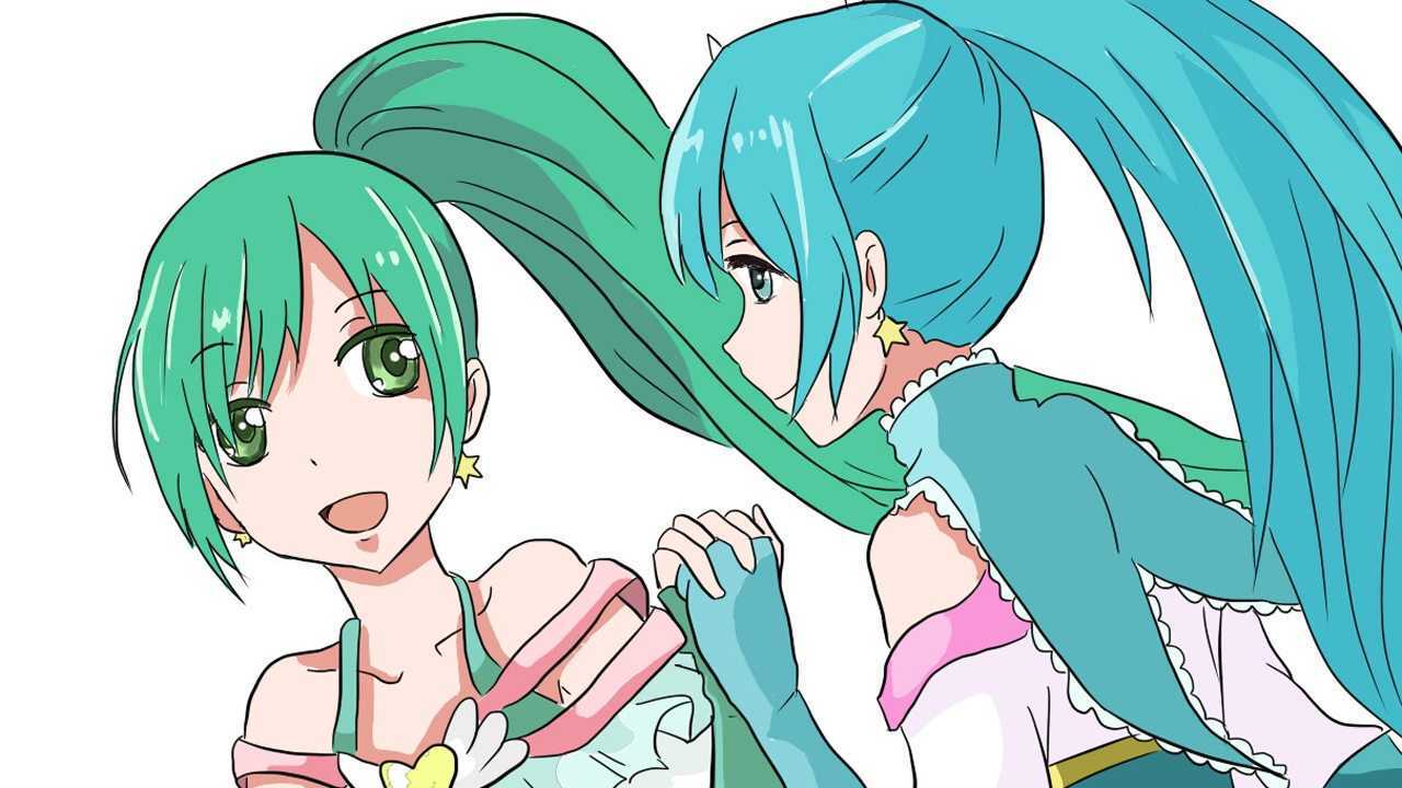 巴啦啦小魔仙之可爱的的贝贝公主与雅雅公主手牵手儿童卡通简笔画