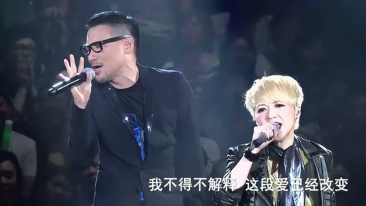 陈慧娴和张学友演唱会合唱版轻抚你的脸太经典了