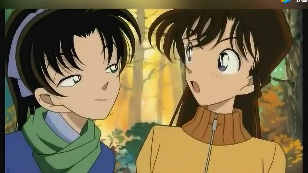 名侦探柯南:小兰和叶看到婚礼一脸憧憬,柯南和平次一脸的无奈.