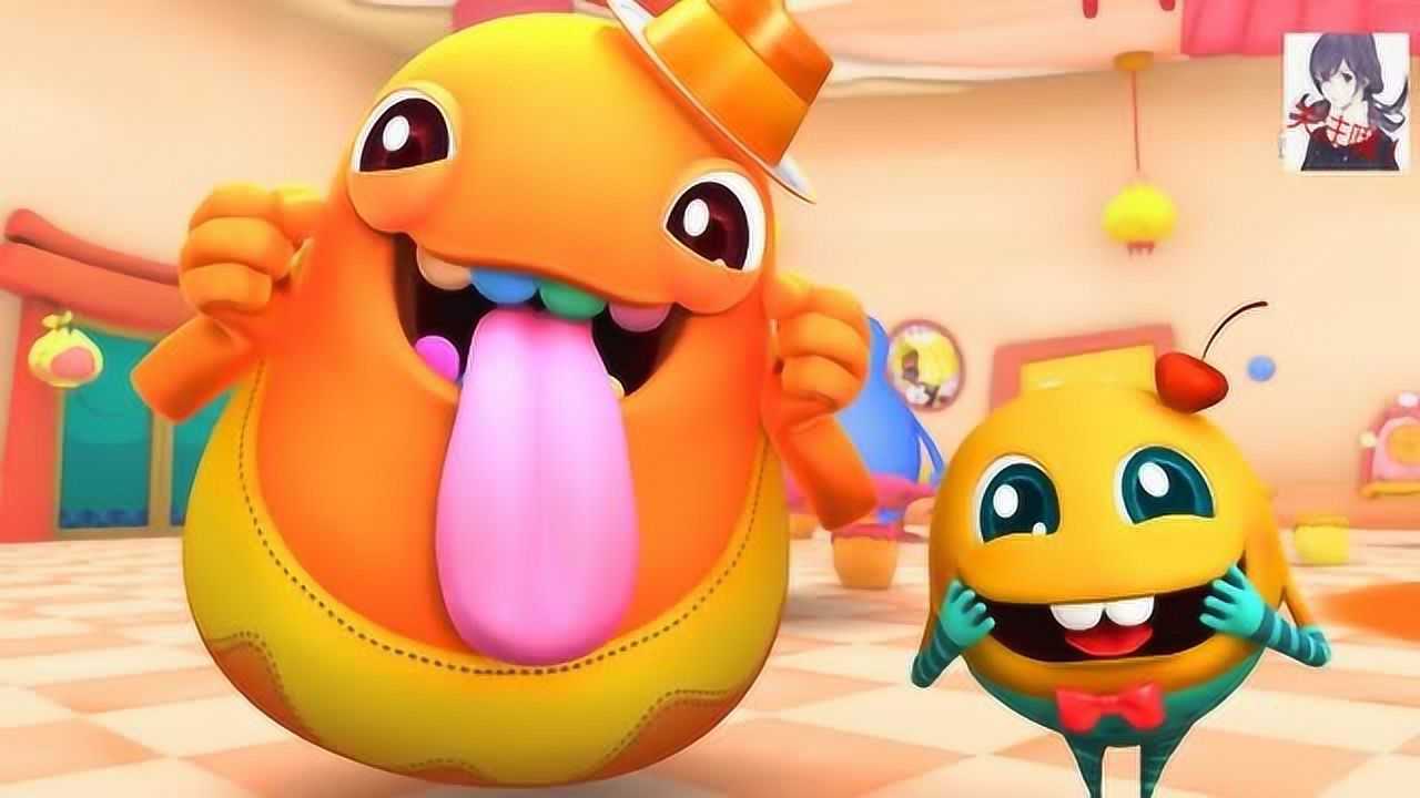 疯狂小糖动画片软小糖和不倒丁带了一堆东西上飞机要去热带雨林