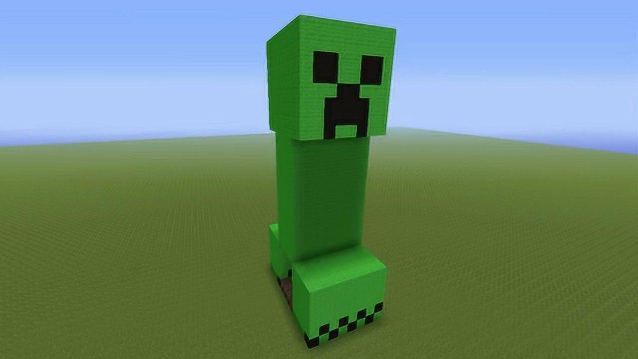 我的世界新手教程:手把手教你制作一个苦力怕creeper