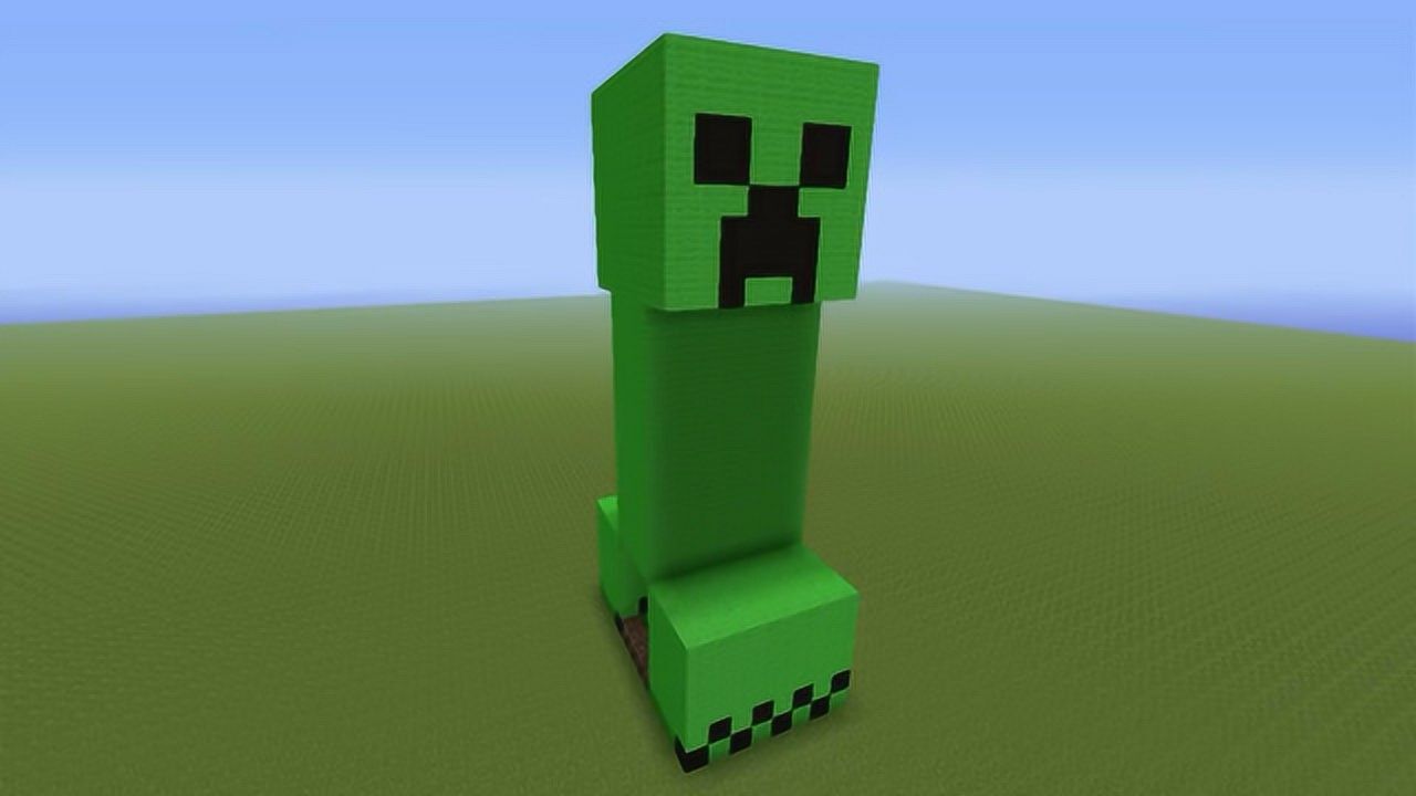 我的世界新手教程:手把手教你制作一个苦力怕creeper