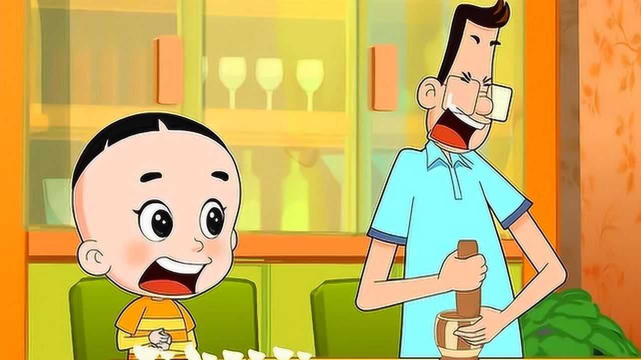 大头儿子和小头爸爸疯狂吃饺子围裙妈妈看的目瞪口呆