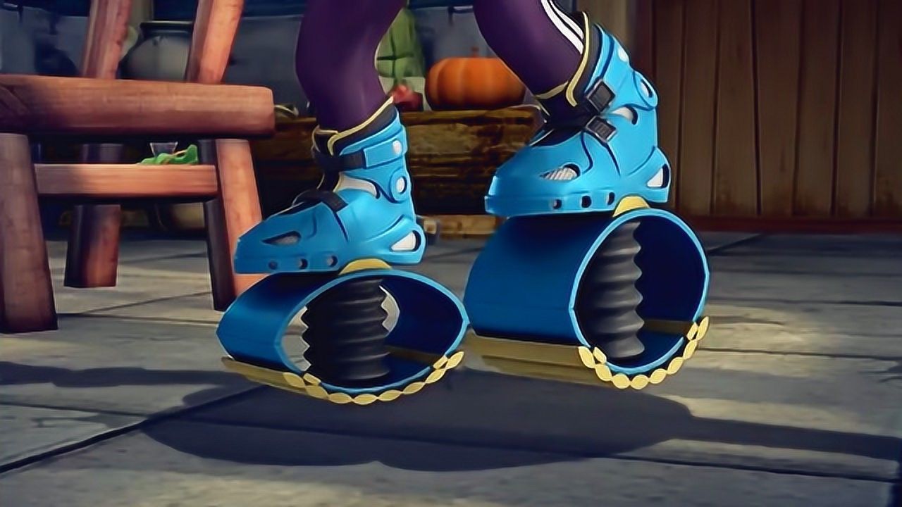 光头强买了双增高蹦蹦鞋秒变高帅强