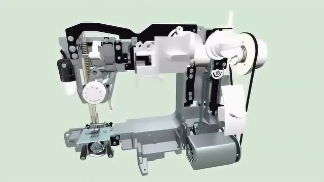 3D动画直观演示电动缝纫机的工作原理!