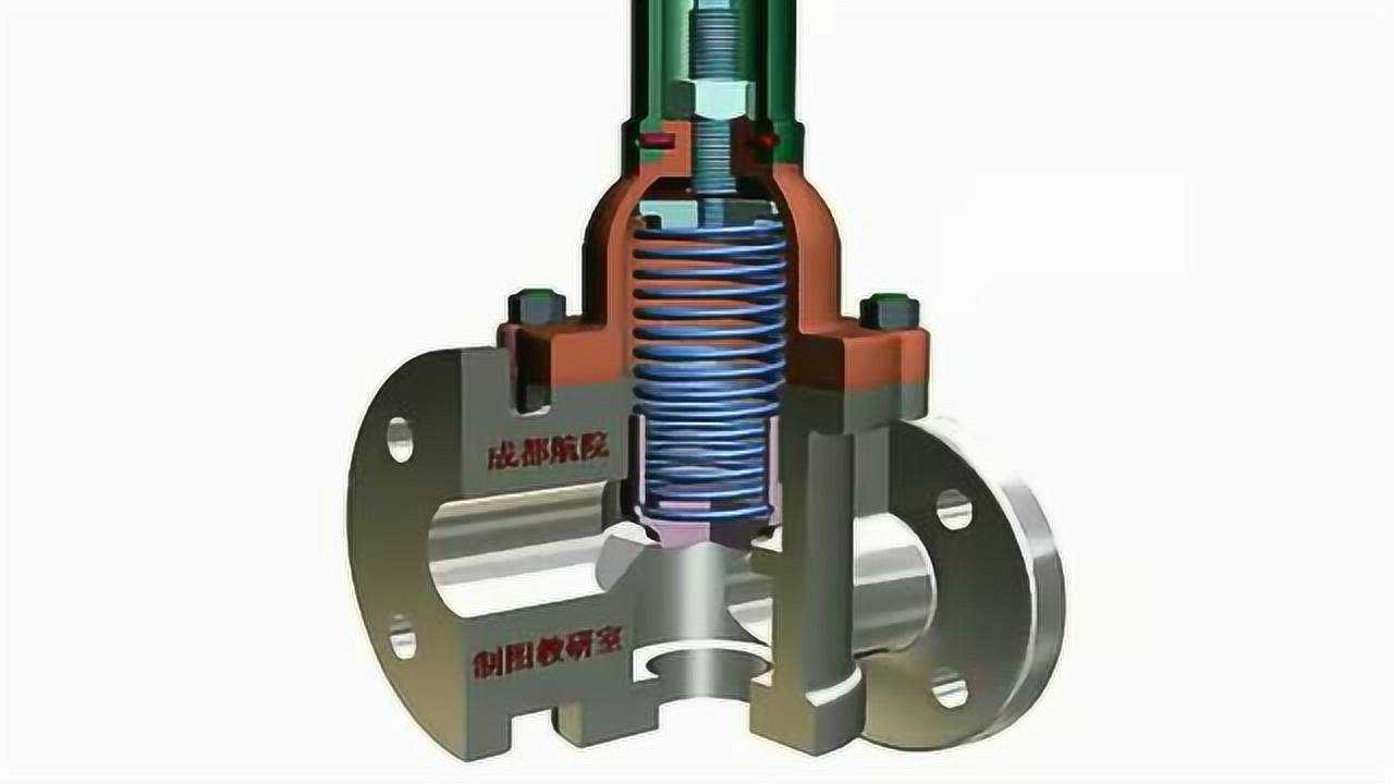 3d动画演示安全阀的工作原理涨姿势