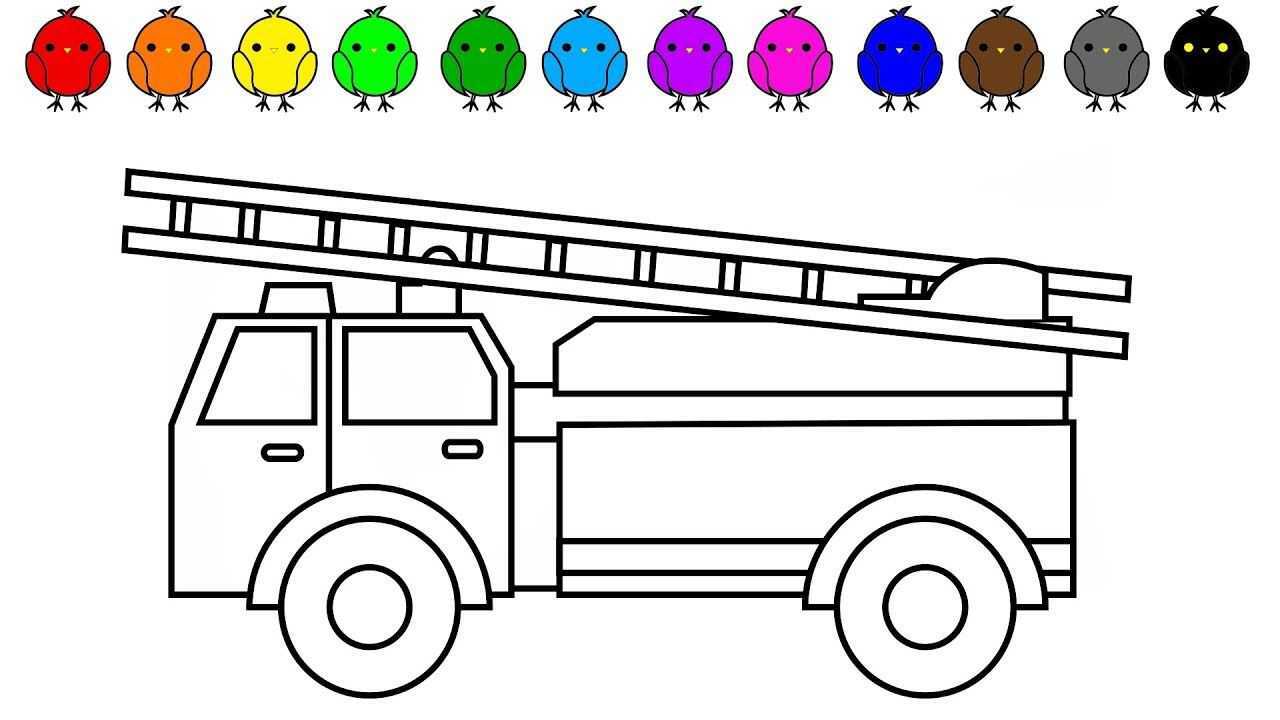 趣味简笔画:画漂亮消防车