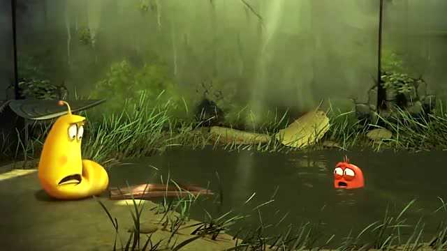 爆笑虫子呆萌小红捡个皮球竟然掉进了沼泽泥潭里