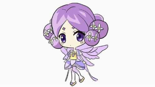 《小花仙》可爱的丁香花精灵王百结儿童卡通简笔画
