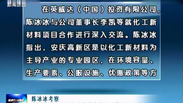 陈冰冰考察美国英威达公司和上海惠生控股(集团)公司