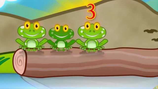 早教英文儿歌:五只小青蛙five little speckled frogs 宝宝学数字