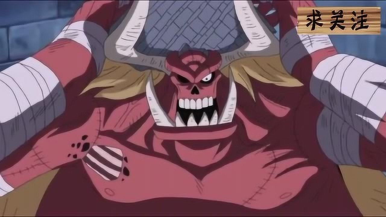 海贼王影子路飞奥兹举起巨石自己戴在头上模仿罗杰