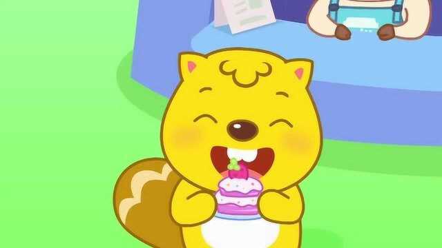 《小河狸贝瓦》动画花絮:谁动了贝嘟嘟的蛋糕?小朋友们看到了吗