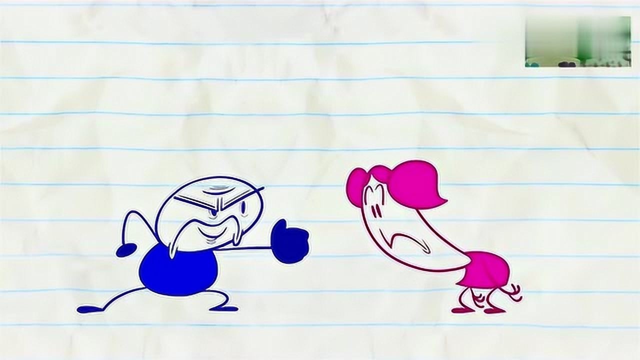 创意铅笔动画:把石头剪刀布玩坏的铅笔人