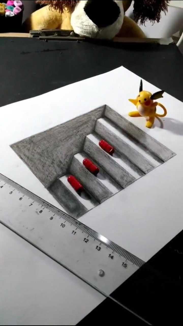 教你画3d立体画楼梯