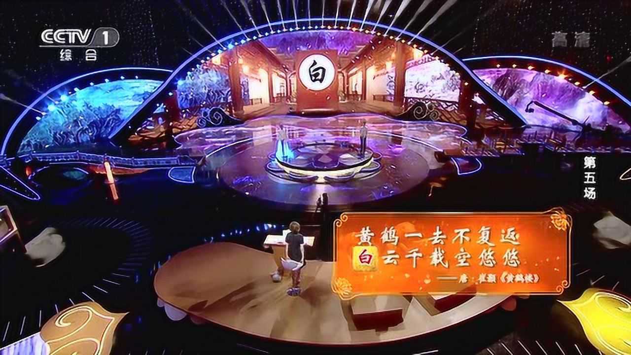 中国诗词大会丨靳舒馨对决陆浩骞飞花令:白_腾讯视频