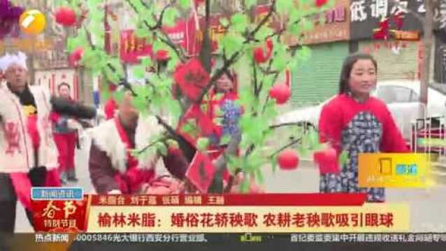 榆林米脂:婚俗花轿秧歌,农耕老秧歌吸引眼球