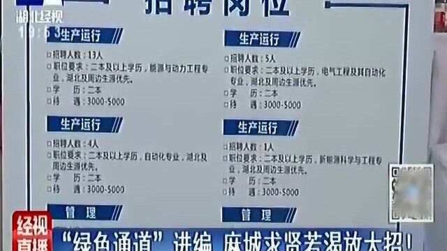 “绿色通道”进编 麻城校园对接会企业求贤若渴放大招