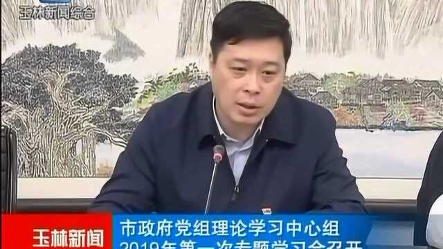 玉林市政府党组理论学习中心组开展专题学习