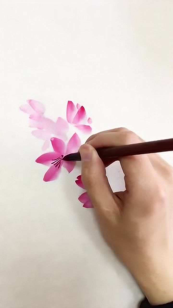 教你简单画桃花,简单好学