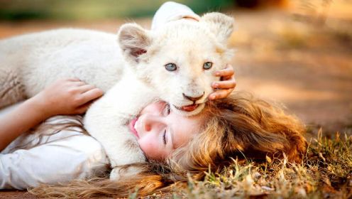 女孩从小养了一只白狮，将其喂养长大，最终成为了一代狮王！