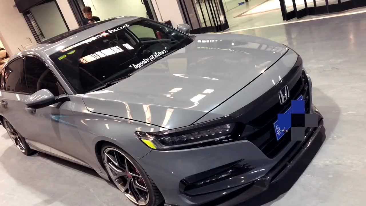 本田雅阁改装水泥灰外观,还不错