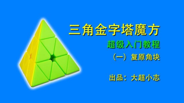 三角金字塔魔方超级入门教程1:复原角块