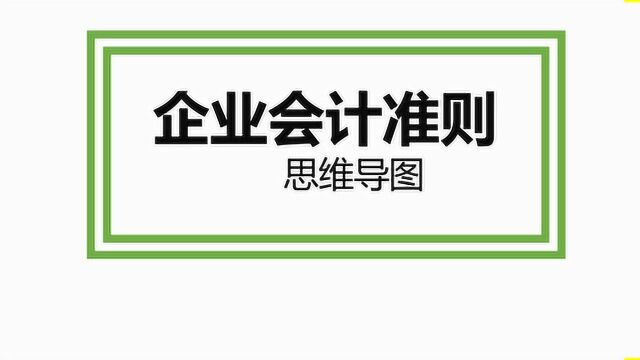 思维导图学企业会计准则7 具体准则总括